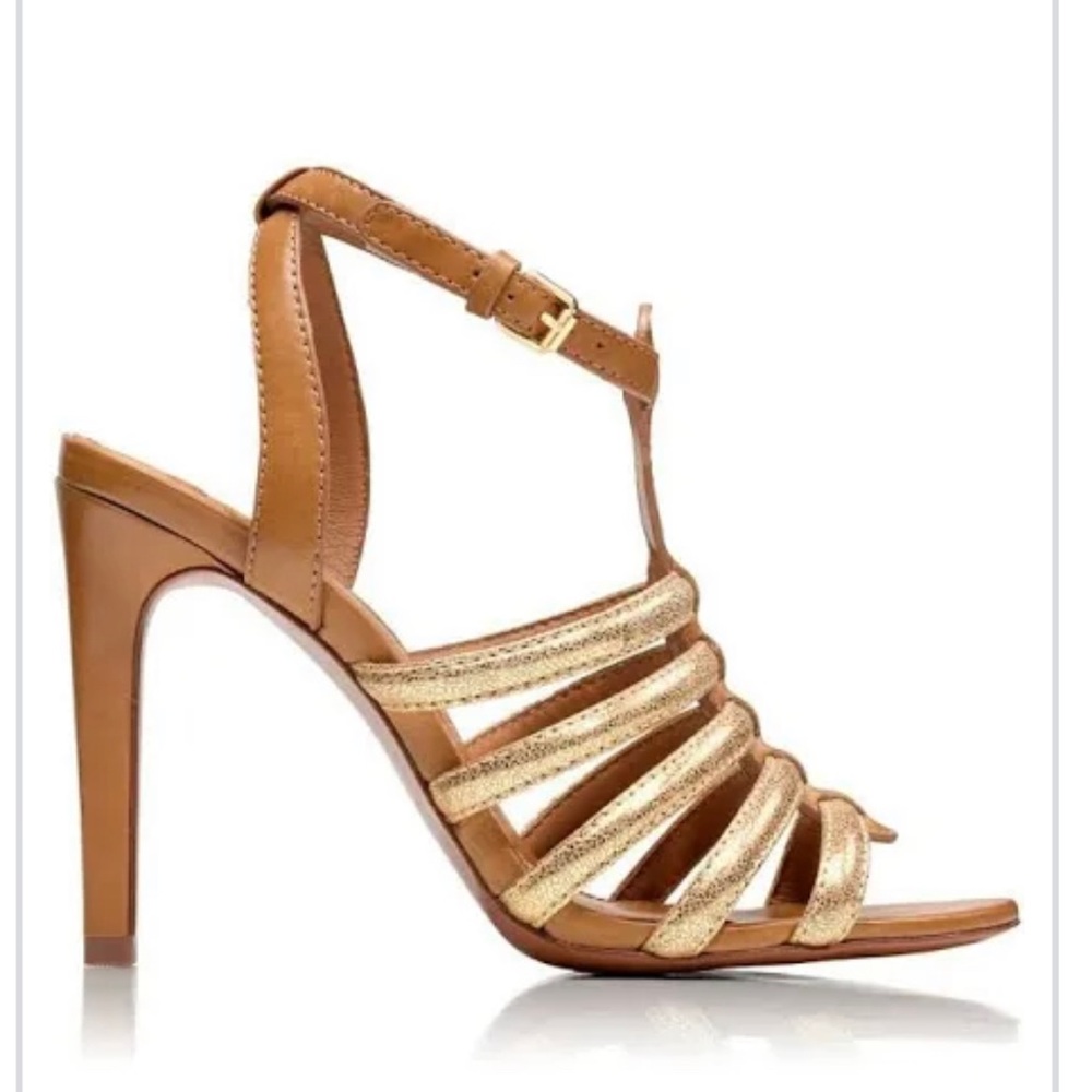 Tory Burch Charlene Sandal- Tan & Gold